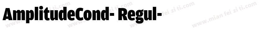 AmplitudeCond- Regul字体转换